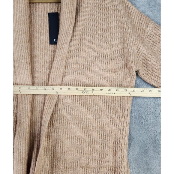 Lulus Sweater Womens Small Peach/Brown Long Sleeve Belted Open Front Cardigan - Picture 5 of 11